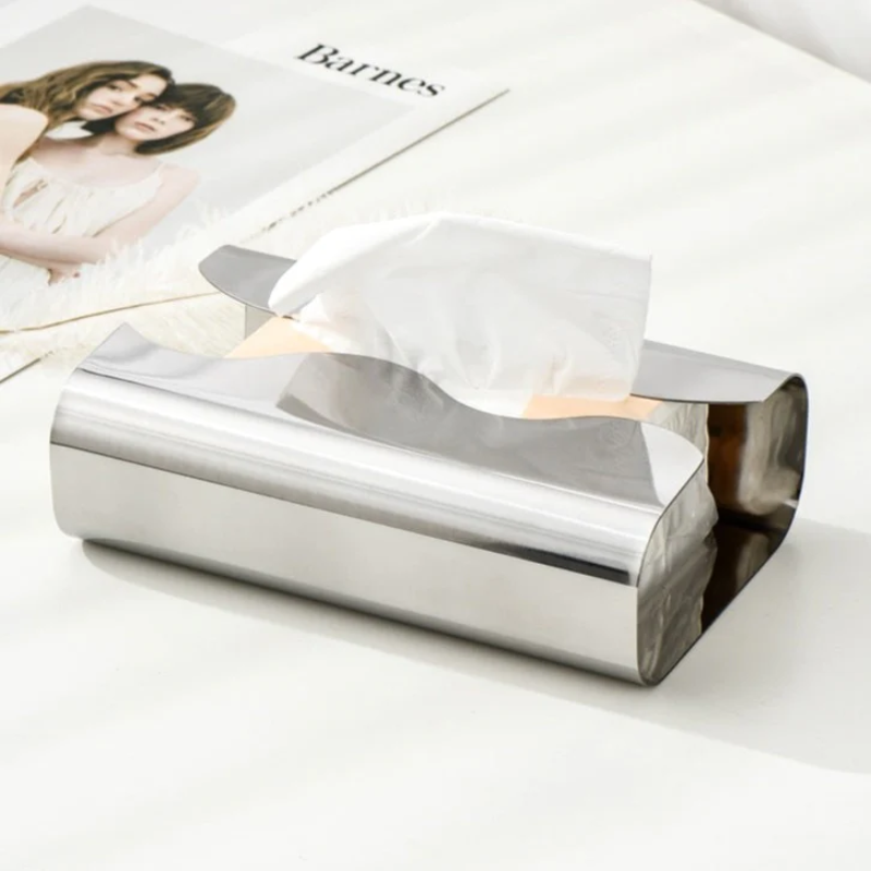 Silver Plated Stainless Steel Tissue Holder 