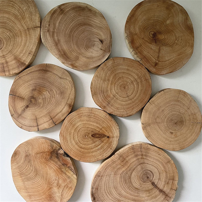 Natural Round Wood Slice Coasters Cup