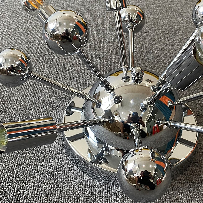 Retro Sputnik Chrome LED Light