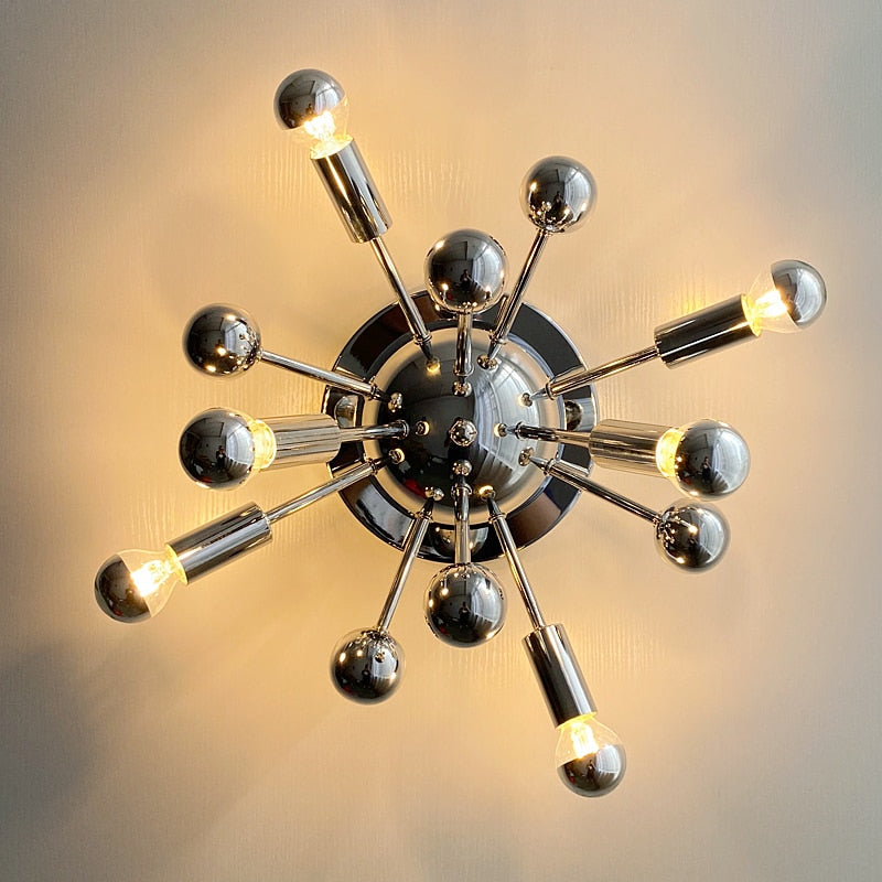 Retro Sputnik Chrome LED Light