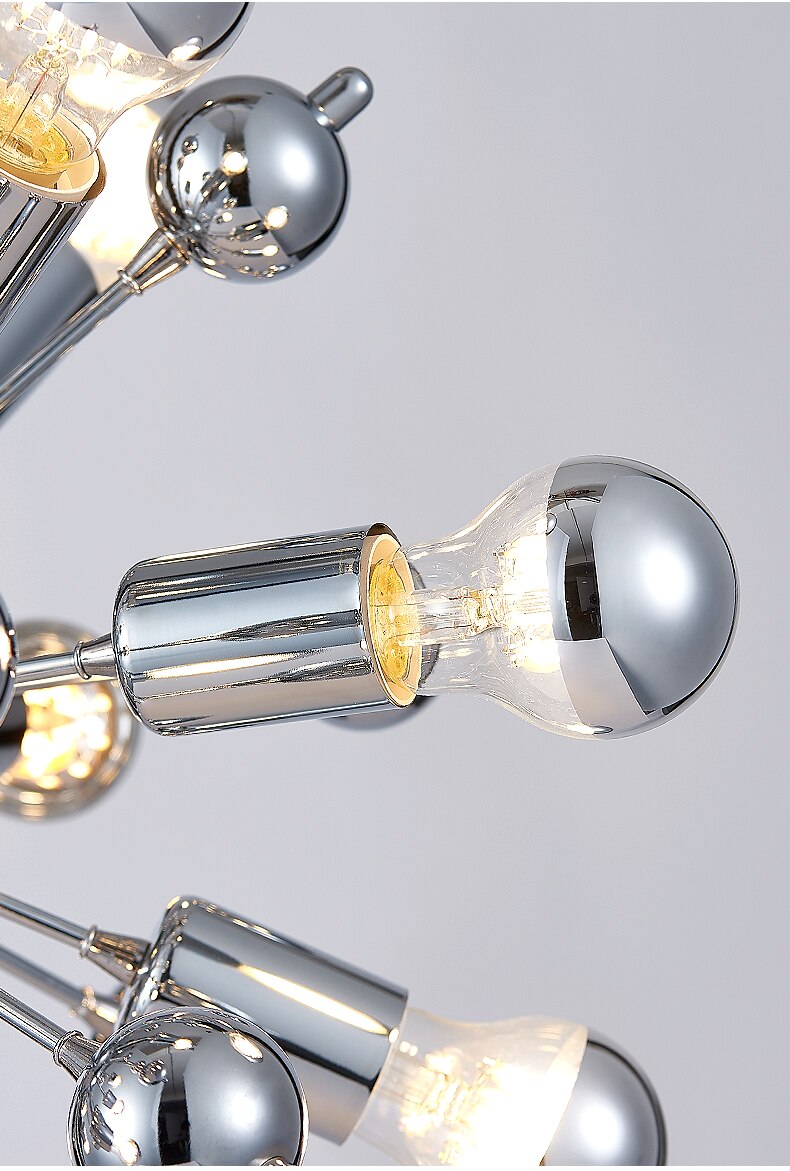 Retro Sputnik Chrome LED Light