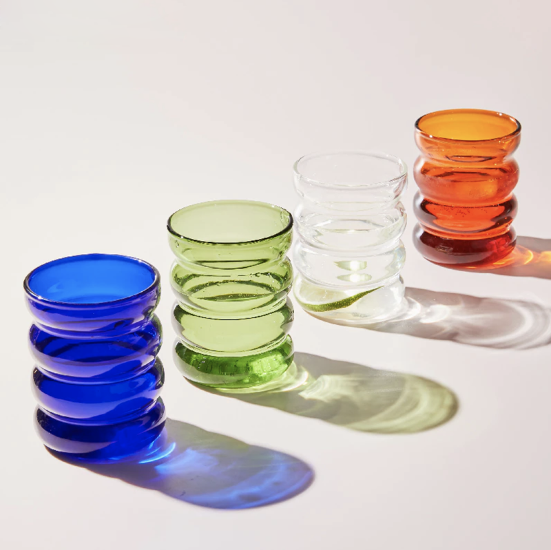 Rim Rum Ripple Glass Cups