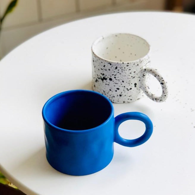 Ceramic Porcelain Handmade and Hand Painted paint splash mug