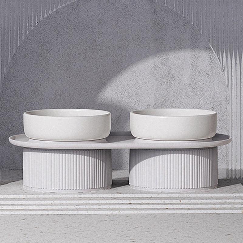 Elevated Double Food and Water Pet Bowls