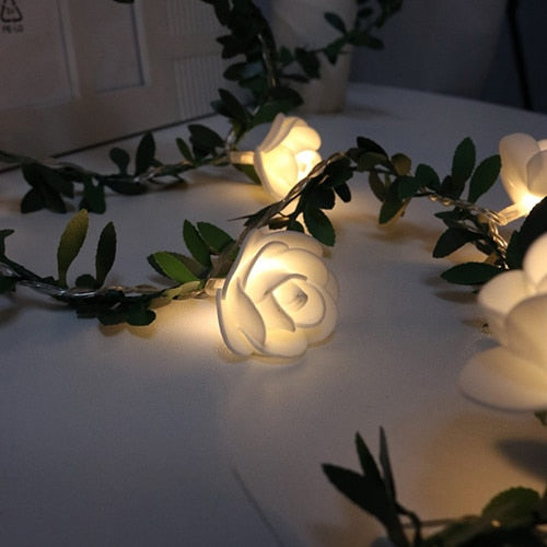 flower led white fairy lights battery powered