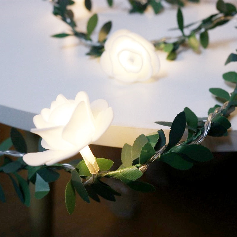 flower led white fairy lights battery powered