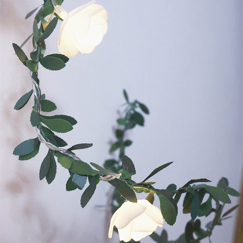 flower led white fairy lights battery powered