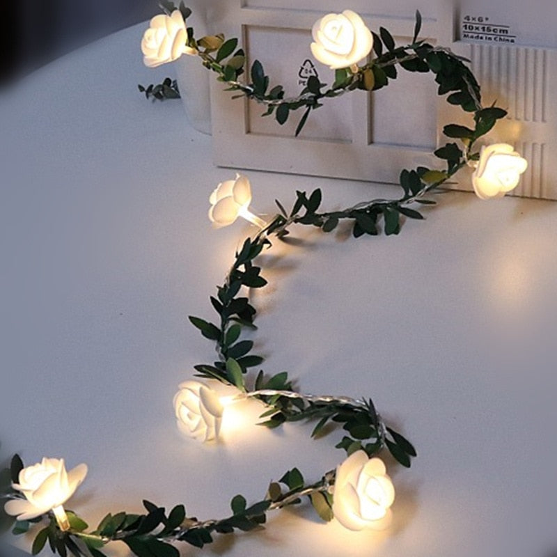 flower led white fairy lights battery powered