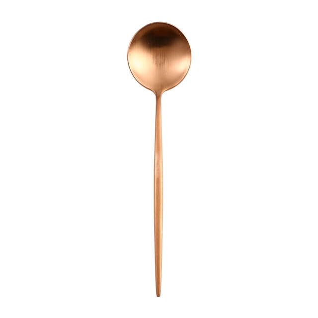 stainless steel rose gold spoon