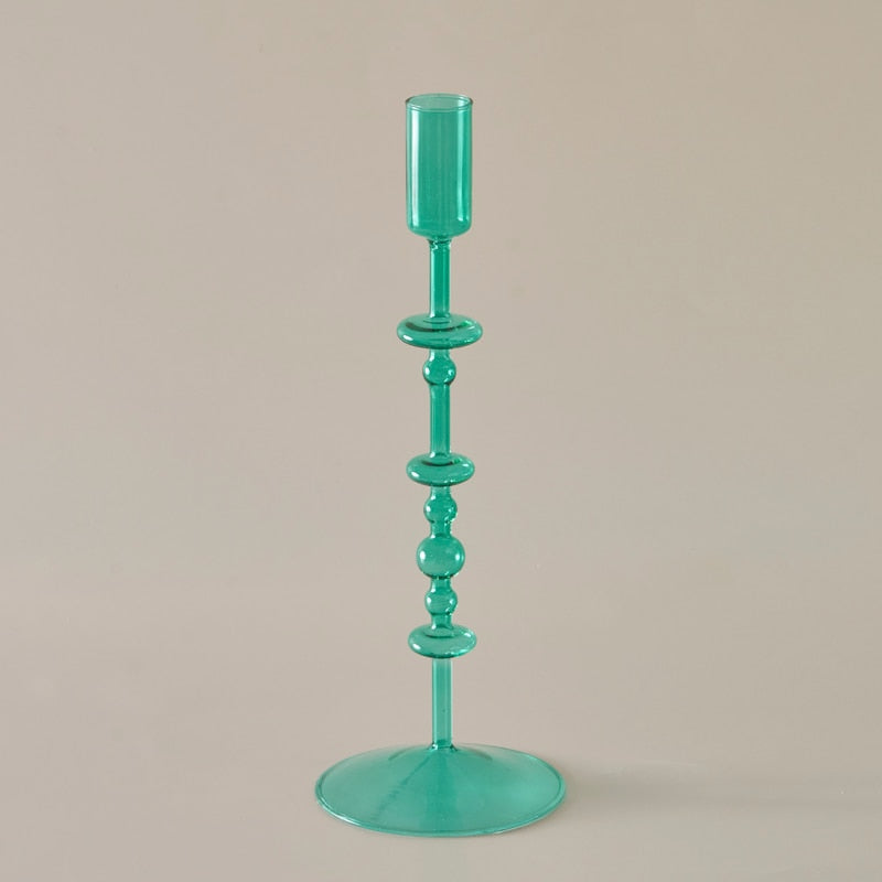 Slim Candlestick Holder Glass Candle Holders 