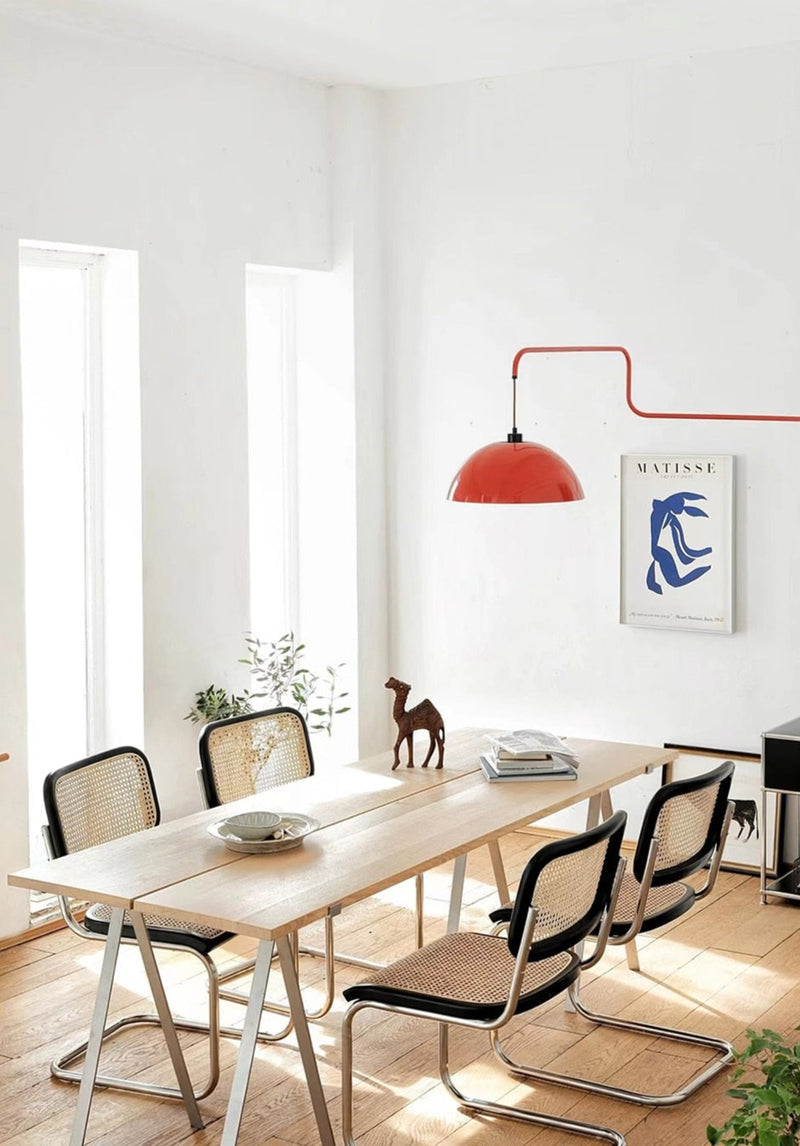 LED Arm Red Wall Lamp for Living/Dining Room 