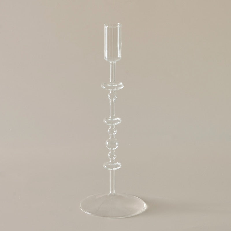 Slim Candlestick Holder Glass Candle Holders 