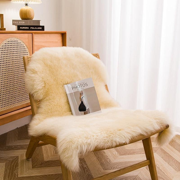 Genuine Sheepskin Wool Soft Fur Rug Throw