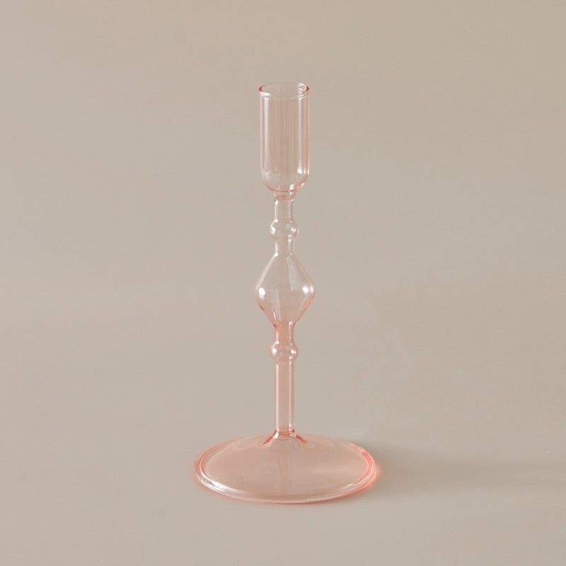 Slim Candlestick Holder Glass Candle Holders 