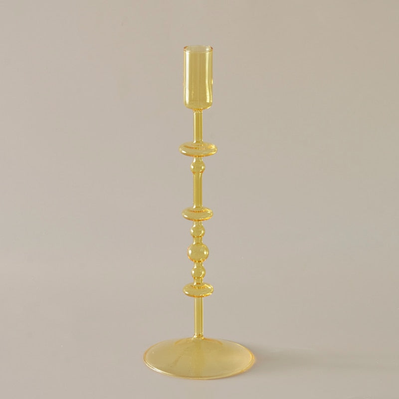 Slim Candlestick Holder Glass Candle Holders 