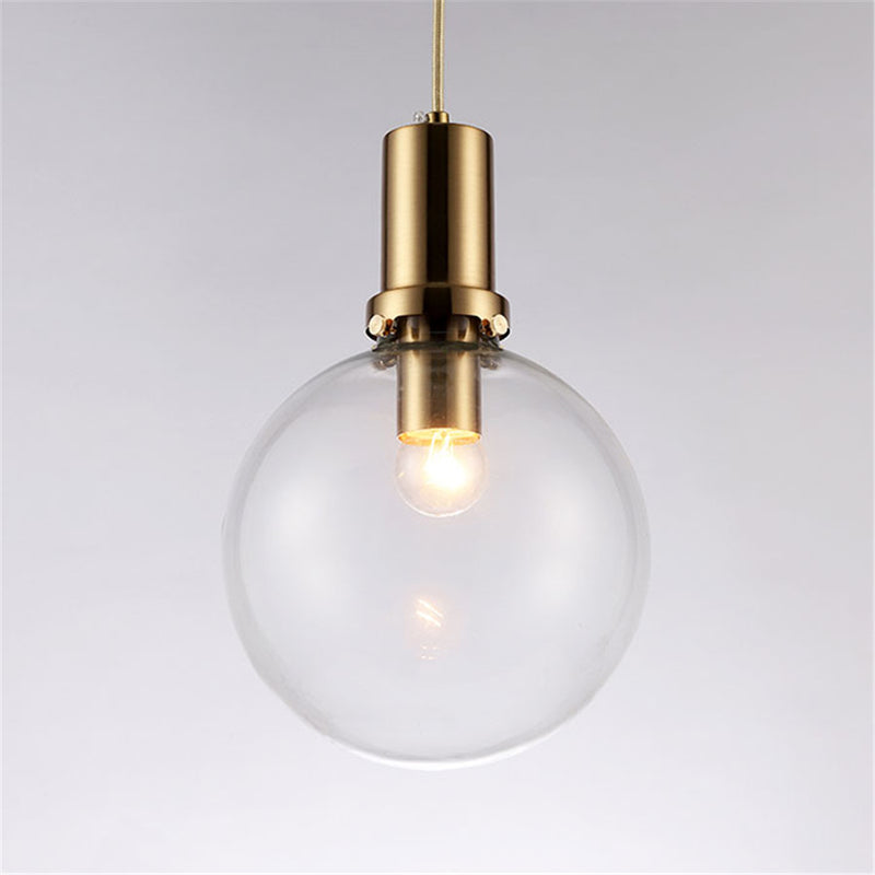 Satchi Clear Globe & Brass LED Bulb Pendant Light