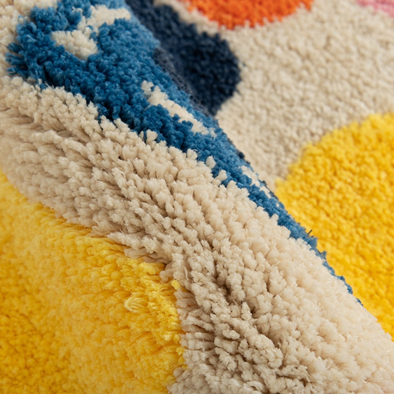 Cotton Tufting Colorful Bathroom Mat 