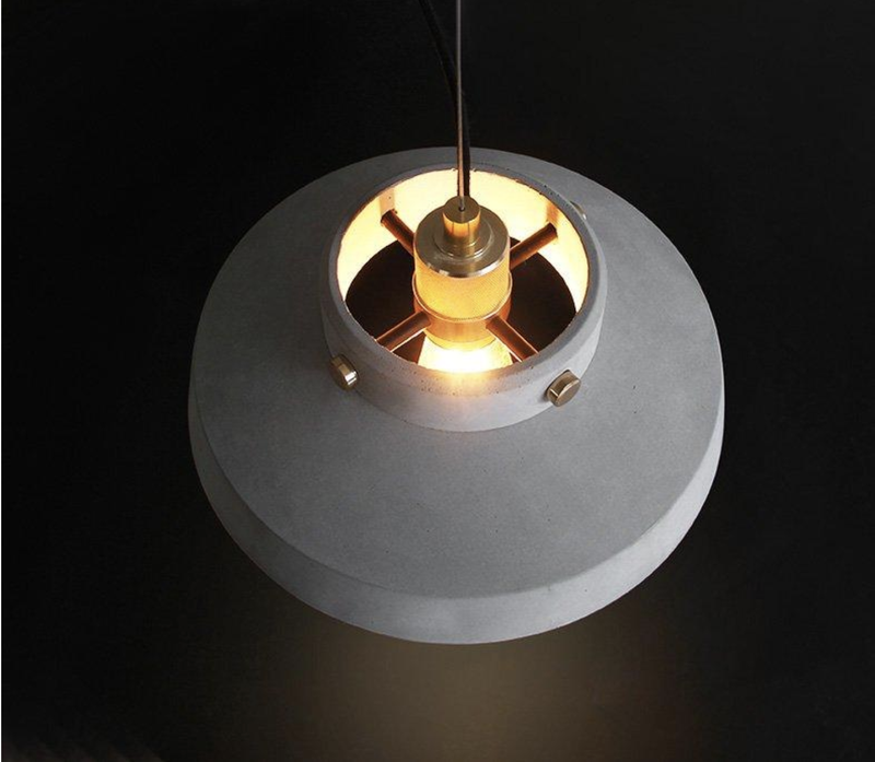 Ceramic Stone Minimalist Art Pendant Light with LED Bulbs