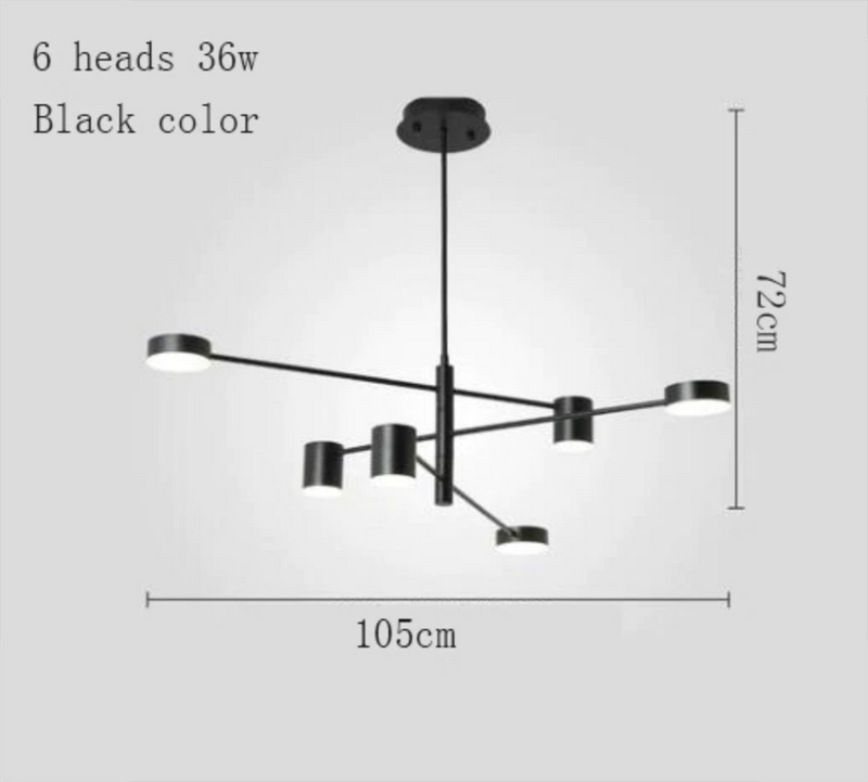 Lustre en forme de cercle rotatif