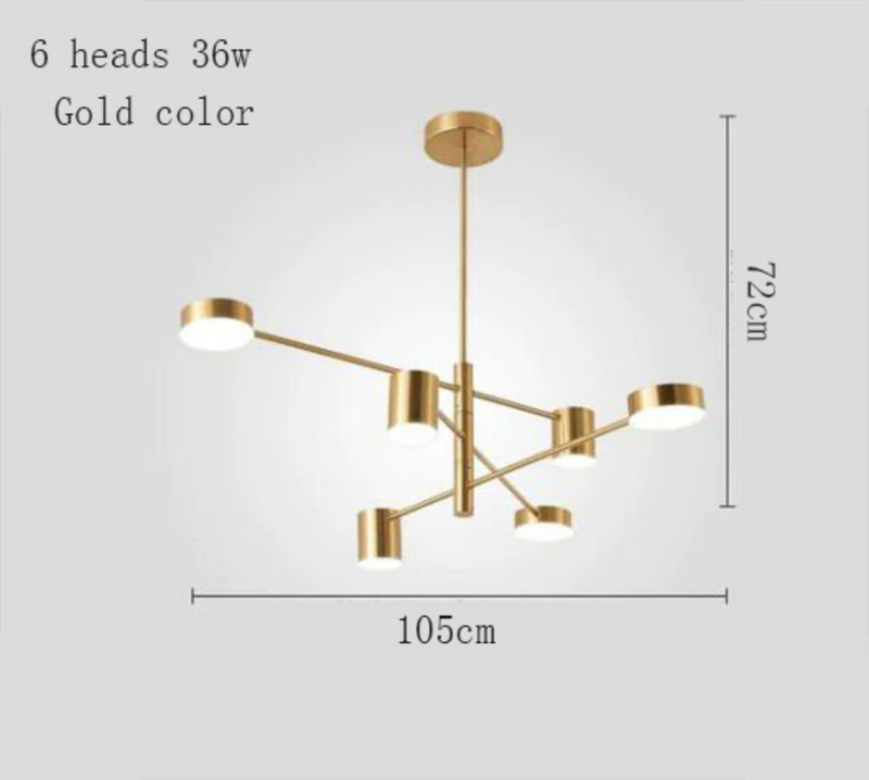 Lustre en forme de cercle rotatif