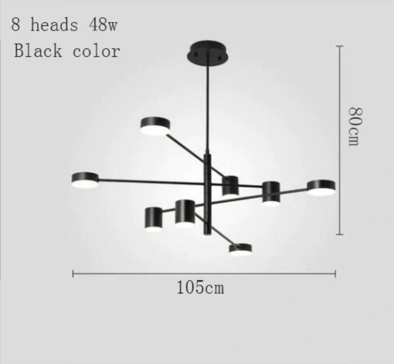 Lustre en forme de cercle rotatif