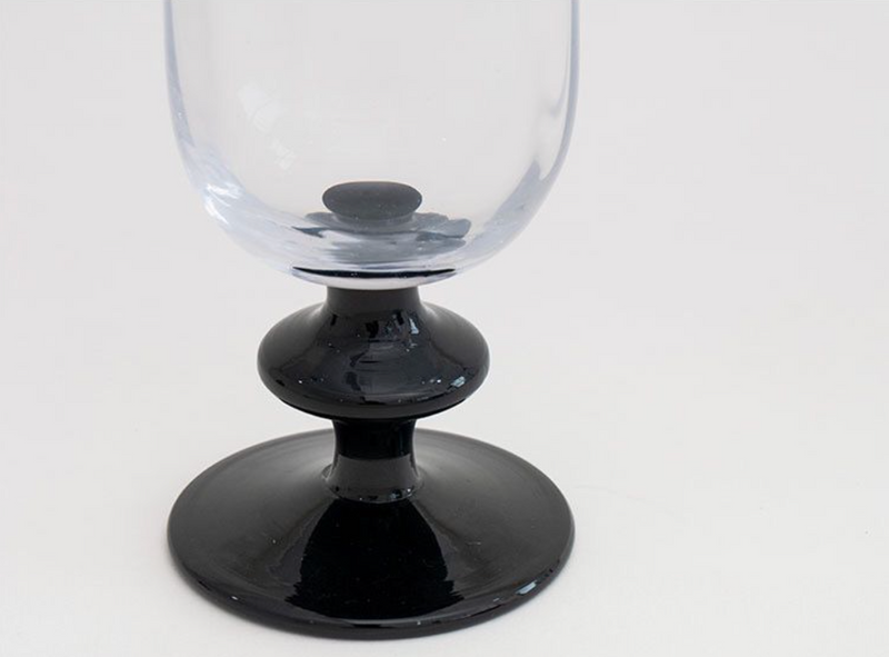 Cocktail Glass & Goblet Black clear glass retro french modern