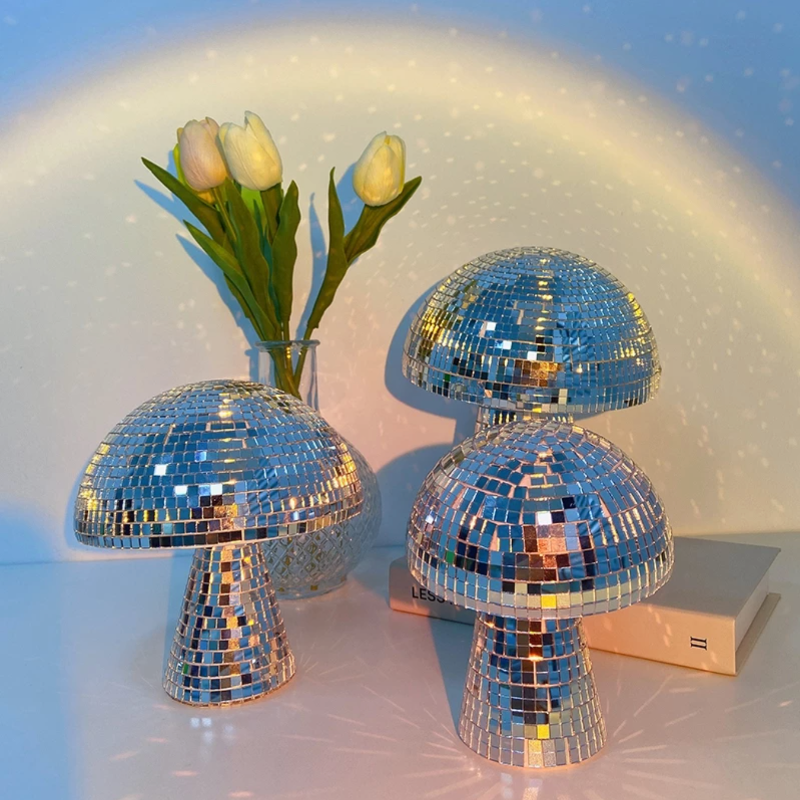 Home Decoration Disco Ball Light Rotating Decorations Reflection Mirror Ball 