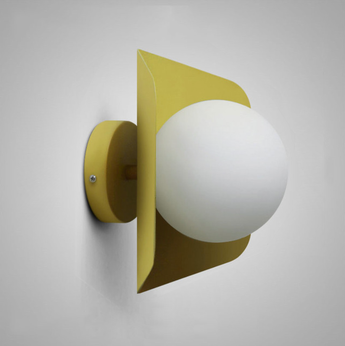 globe wall sconce yellow