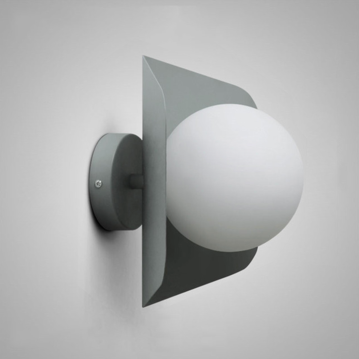 globe wall sconce grey