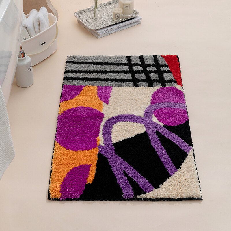 Cotton Tufting Colorful Bathroom Mat 