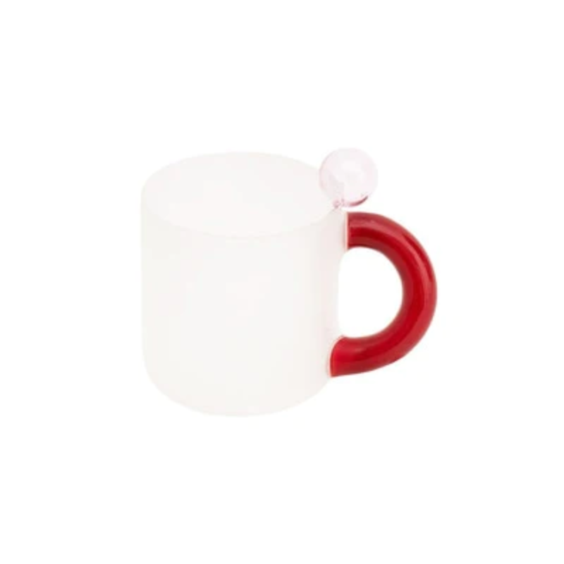 Colored Handle Borosilicate Glass Heat Resistant Mug