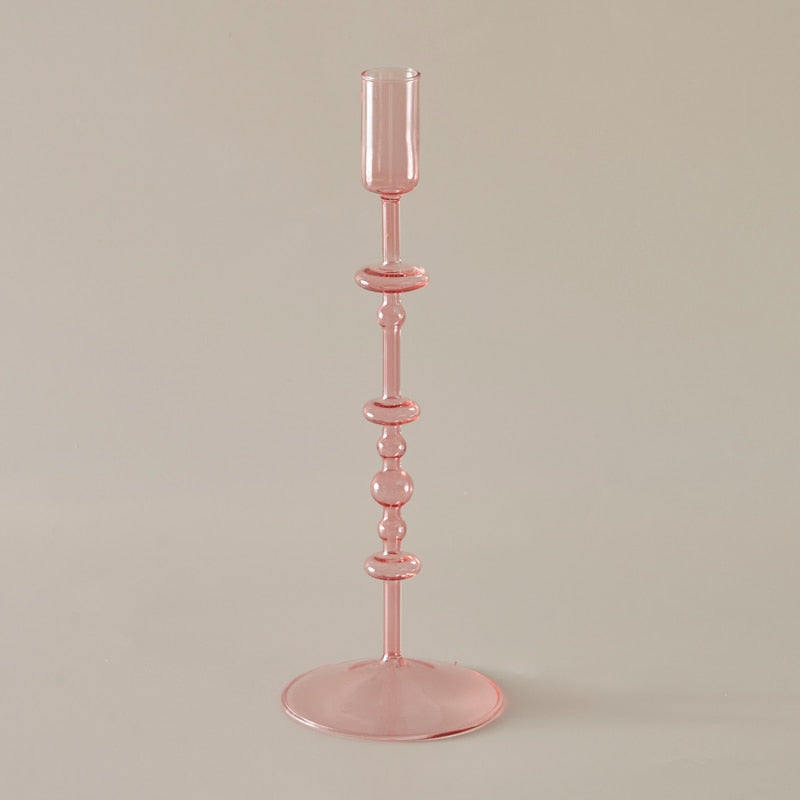 Slim Candlestick Holder Glass Candle Holders 