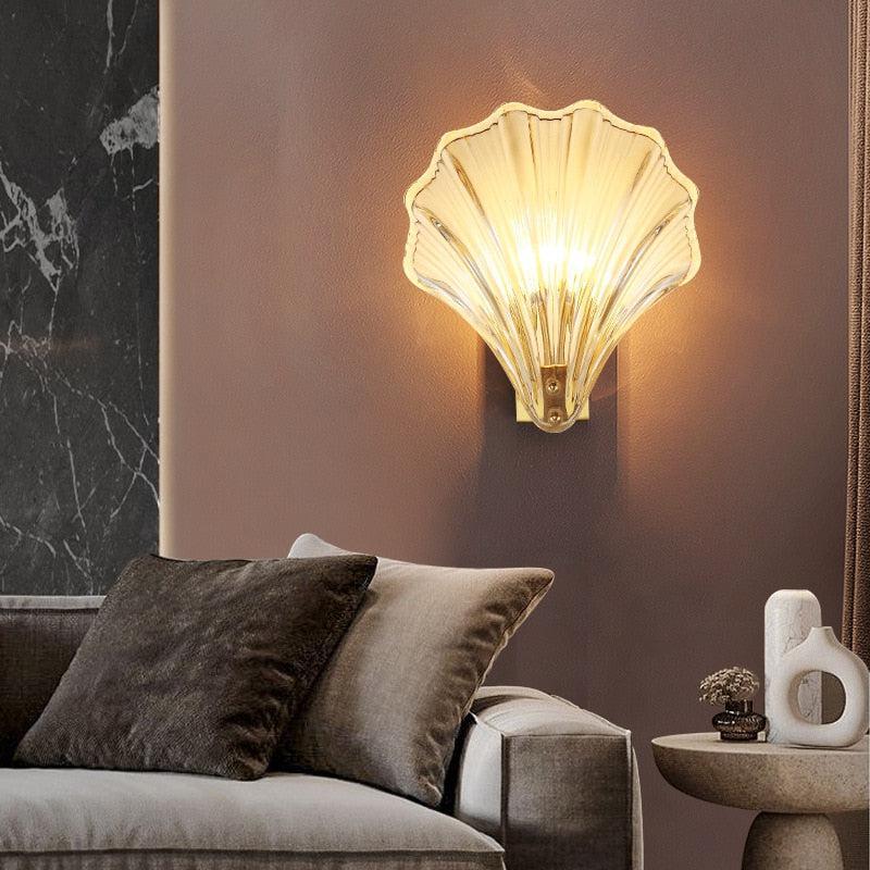 Sea Shell Glass LED Wall Sconce