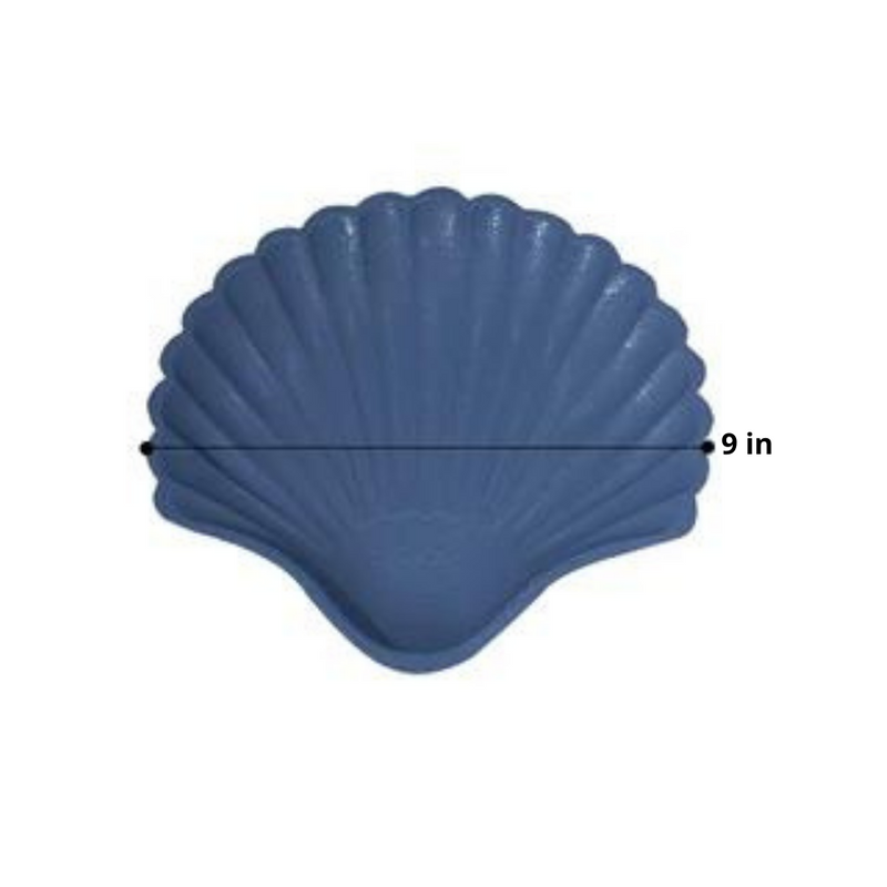 Seashell Shaped Blue Jewelry Tray Dimensions 