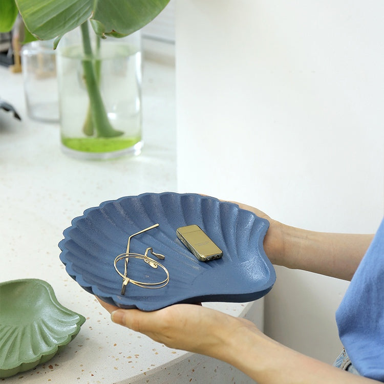 Seashell Shaped Blue Jewelry Tray