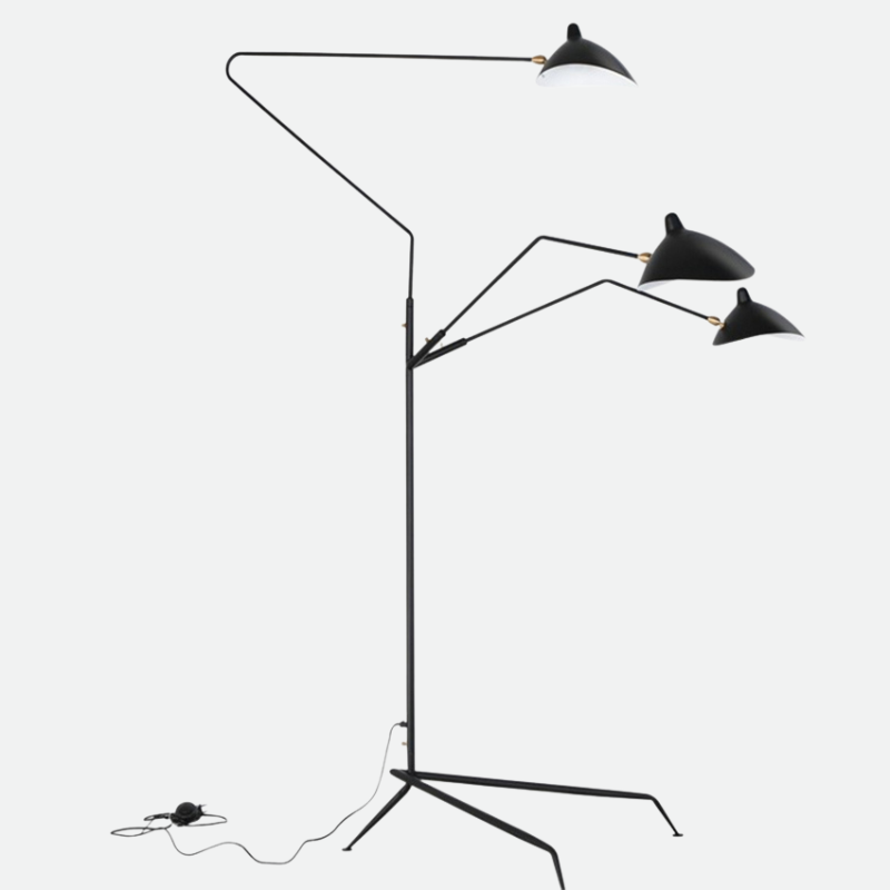 Serge Duckbill Industrial Floor Lamp with 3 Lights