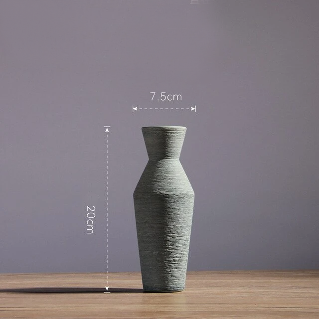 Minimalist Stone Ceramic Vase for Modern Home Decor