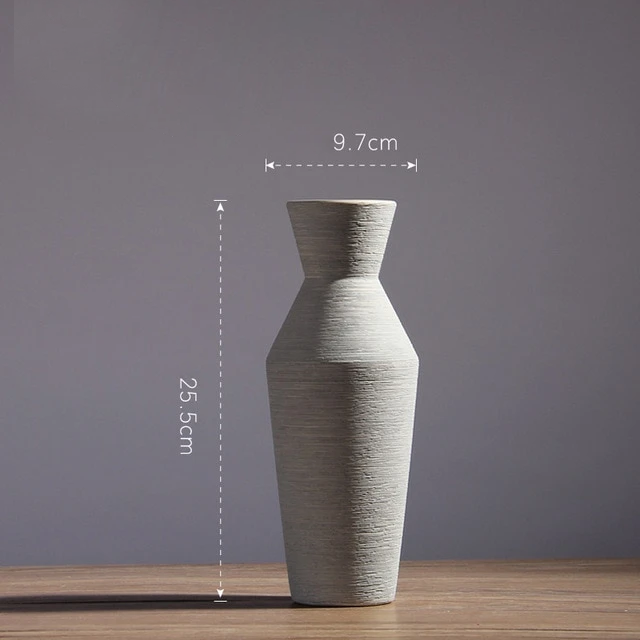 Minimalist Stone Ceramic Vase for Modern Home Decor