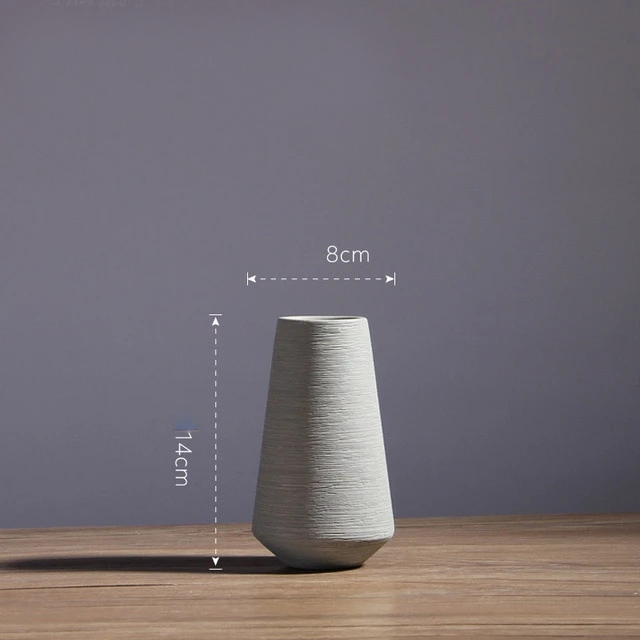 Minimalist Stone Ceramic Vase for Modern Home Decor