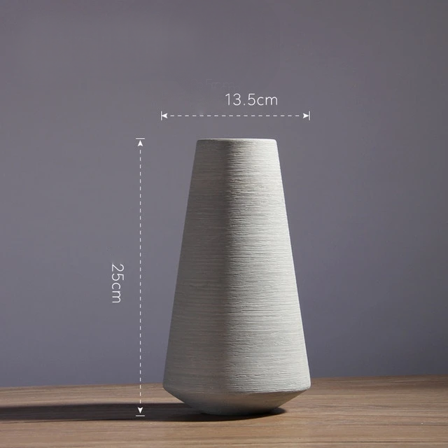 Minimalist Stone Ceramic Vase for Modern Home Decor