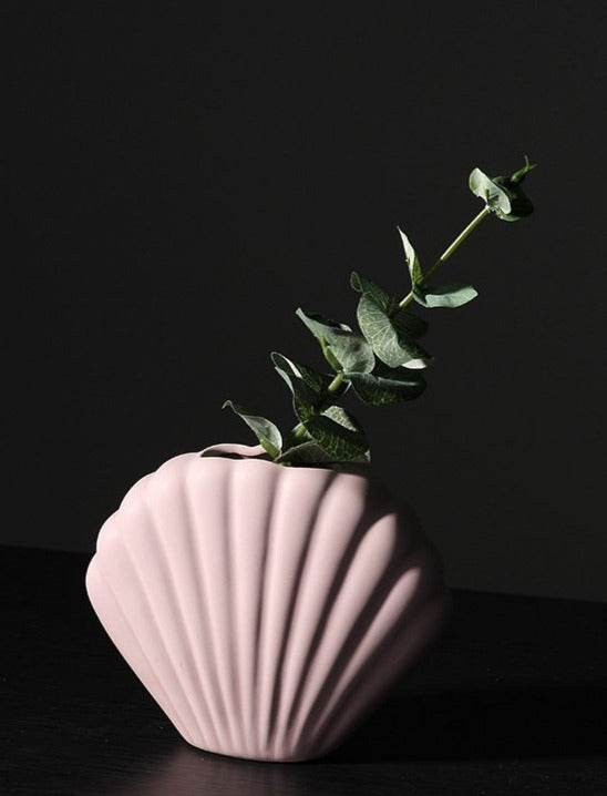 seashell shape ceramic porcelain vase