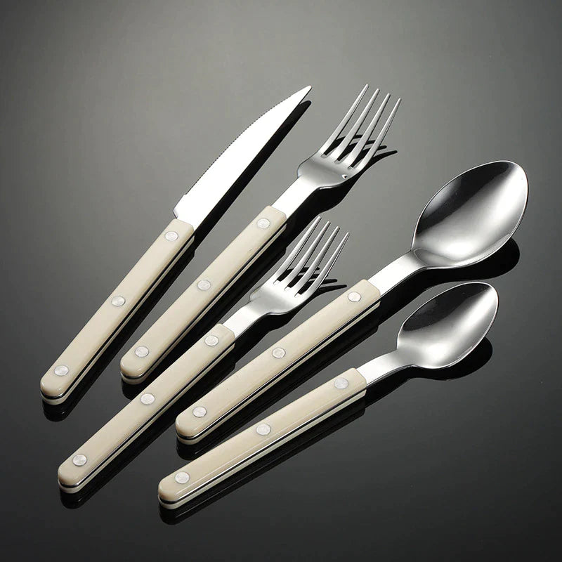 Skol Retro Flatware in Brushed Stainless Steel