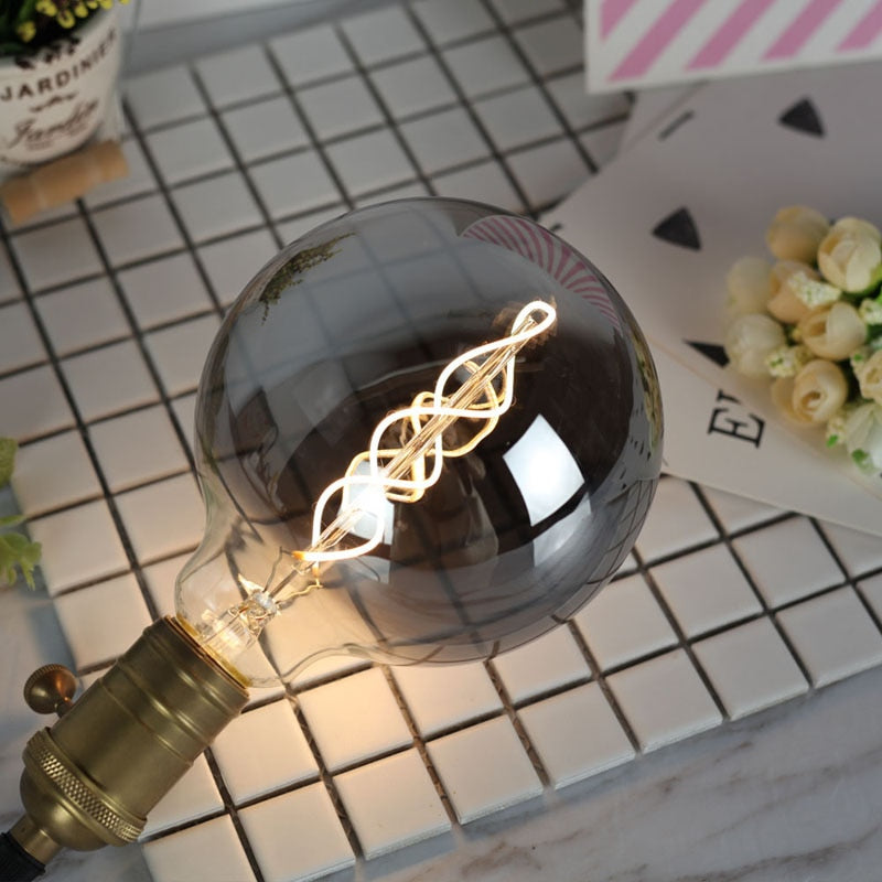 Smoke Led Spiral Filament Edison Bulb