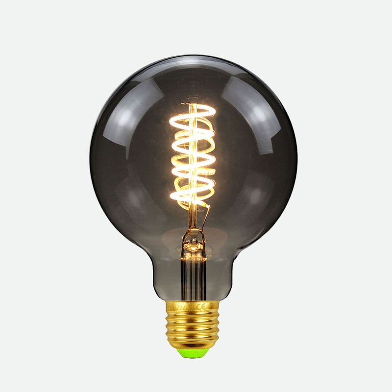 Smoke Led Spiral Filament Edison Bulb