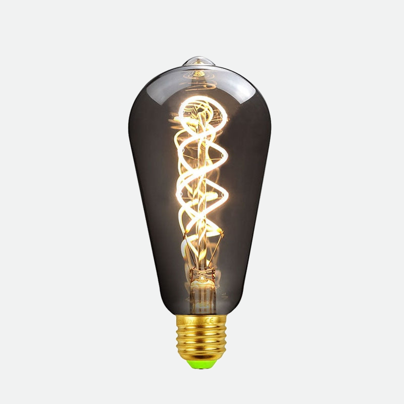 Smoke Led Spiral Filament Edison Bulb