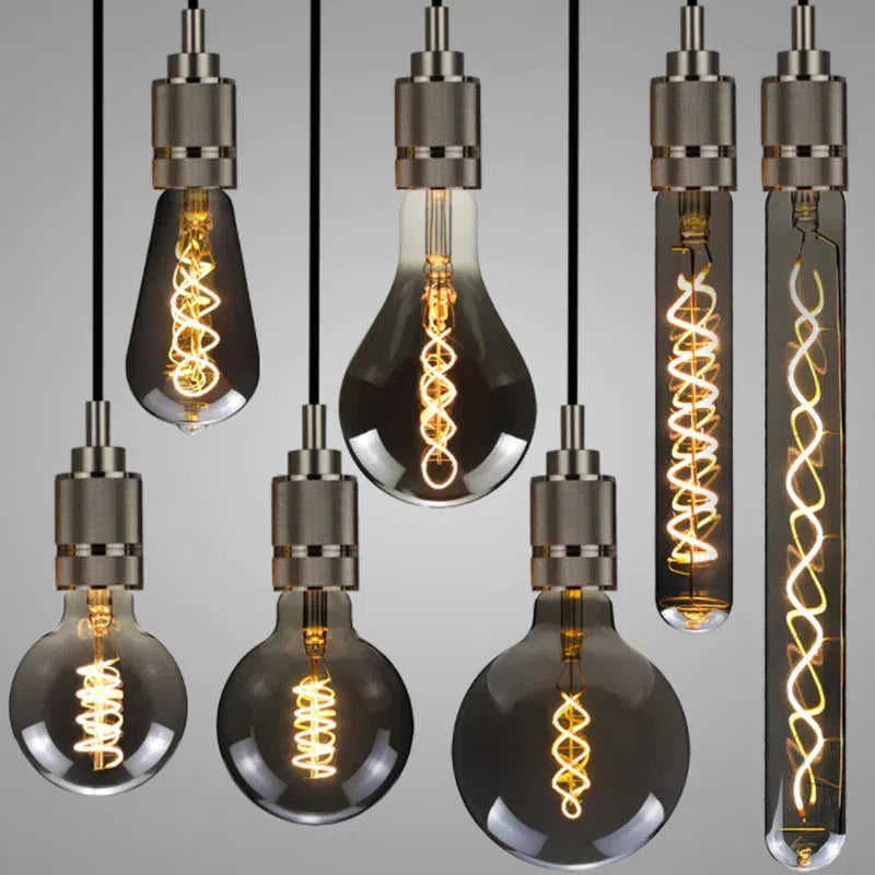 Smoke Led Spiral Filament Edison Bulb