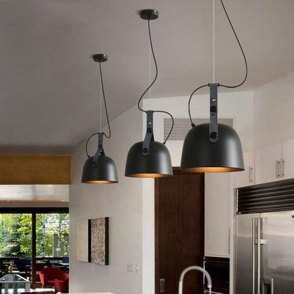 Sonoma Metal & Leather LED Pendant Light