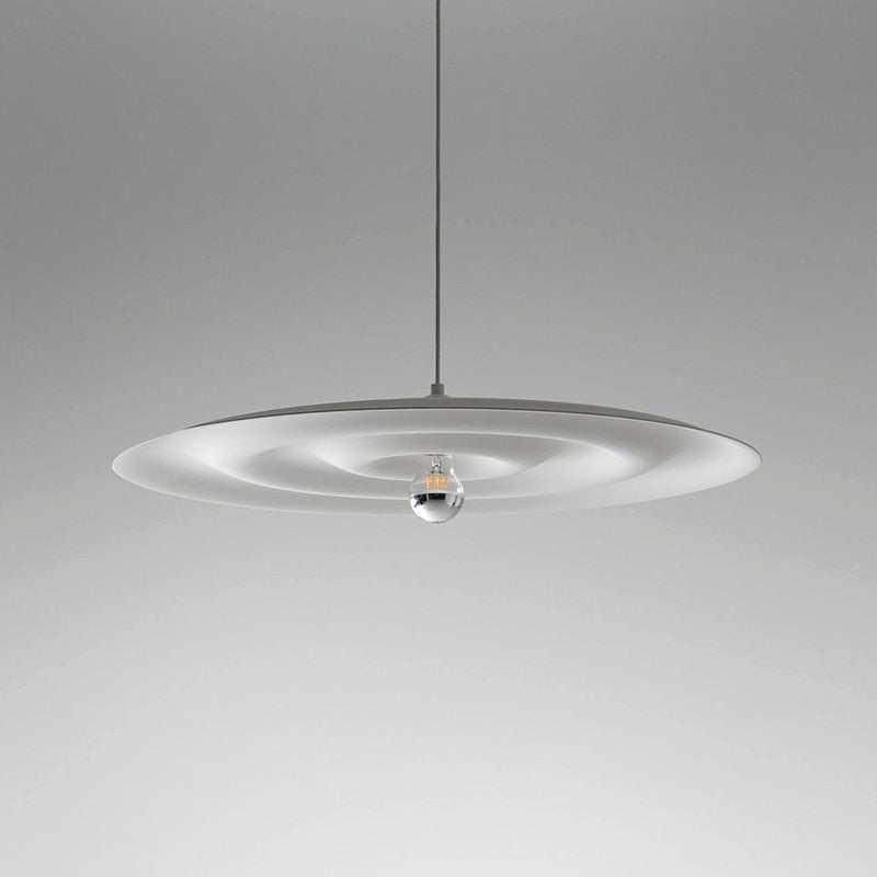 Minimalist Gray and White Pendant Lamp Ceiling Light Chandelier futurist