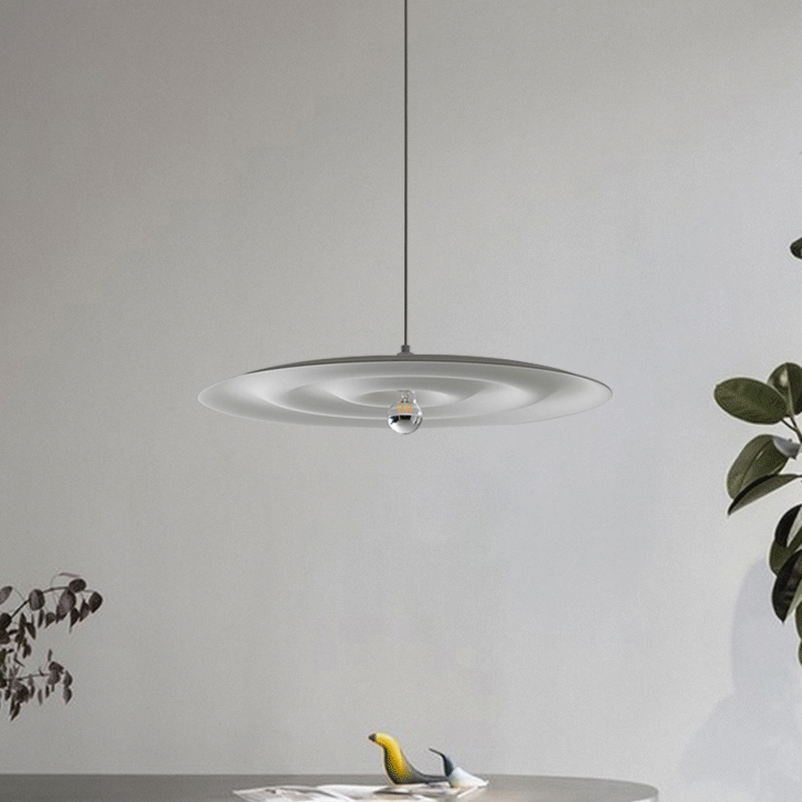 Minimalist Gray and White Pendant Lamp Ceiling Light Chandelier futurist