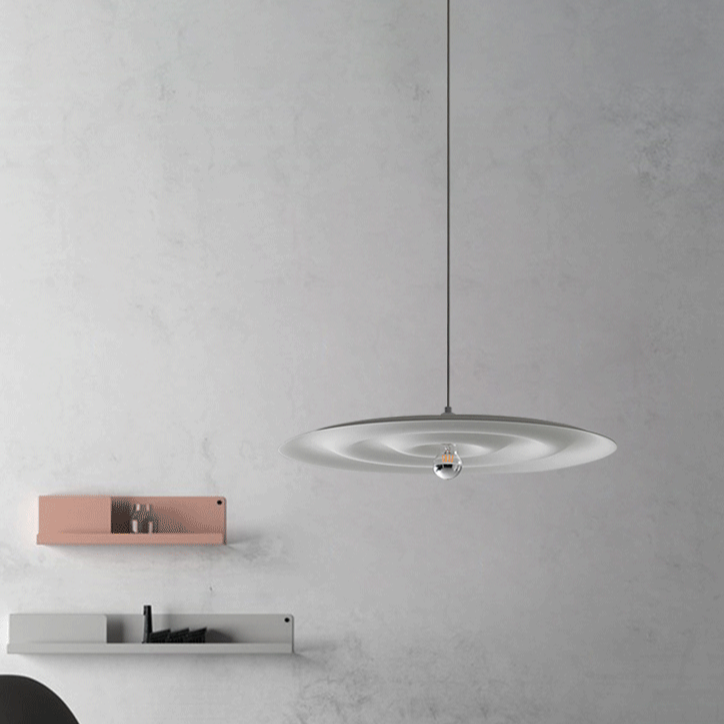 Minimalist Gray and White Pendant Lamp Ceiling Light Chandelier futurist